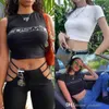 Yaz Kadın Tişört 2023 Yeni Giyim Düşük Moq Özel Bling Rhinestone Crop En İyi Tasarımcı Tee Fil