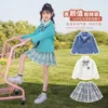 Kleidungssets Japan Schulmädchenuniform 3-teilig Marinekostüm Kinder JK Anzug Matrosenbluse Faltenrock Set Teen Student Kleidung Loungewear l230322