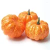 Decorative Flowers 2PCS Artificial Pumpkins Bright Color Fake Vegetables Simulation For Home Decor