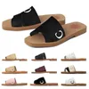 2023 Casual Sandals Sommar designer canvas tofflor slides Dam Woody Mules sandaler gummi utomhus skor sneakers