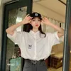 Women's Blouses Women Kawaii Black Shirts Casual Blouse For Girl Summer Autumn Button Up Tops Korean Fashion Clothes Teenage Preppy Clothing