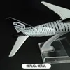 Масштаб Aircraft Modle 1 400 Металлические самолеты реплика Zealand Airlines Плотость Boeing Airbus Aviation Model Diecast Airplane Miniature Collection 230323