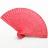 Color Sandalwood Folding Party Favor Personalized Wedding Fans Wood Fan Customized