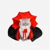 Kattdräkter söta kläder för vampyrdräkt husdjur halloween semestertillbehör huva kappa tema