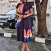 Kjolar D298 kvinnors tryck topp veckade kjol kostym stor afrikansk twopiece set 230322