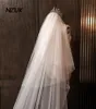 BRIDAL VEILS NZUK LANG LAND RAND Bloem Luxe Applique Cathedral Wedding Veil met kam 3meters 2023 Wit Velo de Novia