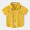 Kids Shirts Summer Baby Boys Shirts Cartoon Astronaut Short Sleeve Kids Shirts For Shirt Kids Blouse Tops Children Clothing 230323