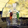 Hopahs Plat Glass Pisces Hookah grossistglas Bongs Oil Burner Water Pipes Rigs Röker GRATIS