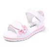 Primeros caminantes Moda Zapato de verano Nudo de mariposa Zapatos con lazo de gancho Zapatillas de deporte individuales para niños pequeños para princesa Niños Bebés Niñas Sandalias de playa 230323