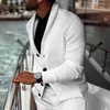 Chandails pour hommes vendent moyen-long hommes blanc pull Cardigan Trench mâle automne chaud veste manteau hiver