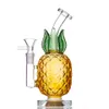 Unikt Glass Bong Ananas återvinnsfärja 14mm Kvinnliga fogbubblar Vattenrör 7,5 tum olja Dab Rig Rökning Tillbehör Bongs med kvartsbanger eller skål