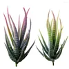 Flores decorativas 2pcs Plantas suculentas artificiais Aloe Paisagem Arranjo de flores falso Decoração de jardim doméstico