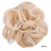 Rörigt bulle hårstycke lockiga vågiga scrunchies för kvinnors hår updo hårstycke syntetiskt falskt hårring