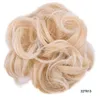 Chignon désordonné morceau de cheveux bouclés ondulés chouchous pour les cheveux des femmes chignon postiche synthétique faux anneau de cheveux