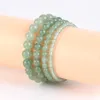 Brin Naturel Vert Aventurines Pierre Bracelet Perles Bijoux Cadeau Pour Hommes Magnétique Protection De La Santé Femmes Fil Élastique 6 8 Mm