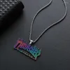 Colares pendentes colar punk punk unissex cruzamento aço inoxidável com camisola longa cadeia goth titanium steel feminino acessórios para casais