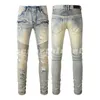 Estilo de París Moda Jeans para hombre Pantalones de mezclilla ligeros de verano simple Diseñador de gran tamaño Casual Sólido Clásico Jean recto para Ma308m