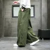 Męskie spodnie stałe kolorowe spodnie szerokie nogi duże vintage mężczyźni ubranie luźne sztrutowe spodnie męskie japońskie spodnie harajuku 230323