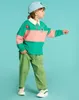衣料品セットBebe Brand Spring Korean Kid Boys Sweatshirt Chilth Cottonprinted Castary Hoodies Pullover Clothes Girl Dress 230322