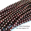 أحجار كريمة فضفاضة Veemake Natural Almandite Spessartine Garnet جولة Rondelle Edge Cube Coin Disc Beads لصنع المجوهرات DIY