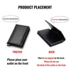 Wallets Custom Card Holder Rfid Black Carbon Fiber Leather Simple Wallet Men's Gift Personalized Z0323