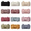 Hair Accessories Baby Bowknot Headband Knit Stretchy Turban Elastic Big Bows Band For Head