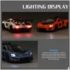 سيارات Diecast Model Cars 1/32 McLaren Senna Alloy Sports Car Diecasts Metal Toy Meanicles Simation Sound and Light Collection هدايا الأطفال