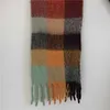 Scarves Scarf Autumn and Winter Imitation Cashmere Plaid Versatile Ac Same Shawl Dual-use Thick Tide