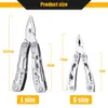 Multifunction Stainless Steel Multitool Pocket Knife Pliers Folding Pliers Mini Portable Folding Pliers Folding Blade Knife