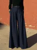 Women's Pants Capris ZANZEA Fashion Women Wide Leg Trousers Elegant Casual Loose Flare Pantalon Office Work Palazzo High Waist Solid Long Pants 230323