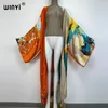 Costume da bagno donna Europa WINYI bikini dolce signora rosa boho Cardigan punto Cocktail sexy Boho Maxi vacanza manica a pipistrello KIMONO mujer 230323