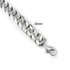 Chains Stainless Steel Metal Pet Dog Training Choke Collar Cuban Chain Silver Color Collars For Dogs Large Necklace