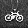 Pendentif Colliers Mode Personnalité Collier En Acier Inoxydable Vélo Style Hommes Et Femmes Titane Bijoux