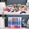 42 Axis Sewing Threads Box Bobbins Storage Case Transparent Needle Spool 24 Grids Organizer Household DIY Sewing Accessories