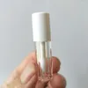 収納ボトル1.3mlプラスチックの空のリップグロスチューブブラック/ホワイトリッド透明な化粧品リップグロスコンテナミニリップスティック補充可能なボトル