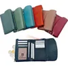 Wallets 2023 new Women Classic 100% Genuine Cow Leather Short Wallet Trifold Simple Design Coin Purse Cowhide Card Holder Clutch Z0323