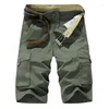 Shorts pour hommes été militaire Camouflage Cargo hommes décontracté coton ample Multi poches pantacourt genou longueur Baggy armée travail