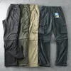 Men's Pants Men Quick dry Cargo 2023 Summer Thin Double used Removable Loose Straight Travel Hiking Climbing Fishing Trousers 230323