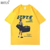 T-shirts hommes Hip Hop Streetwear Harajuku T-shirt Fille Japonais Kanji Imprimer Tshirt Hommes Été À Manches Courtes T-shirt Coton Lâche Tops Tees 230323