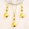 Necklace Earrings Set Ball Pendant Beads Jewelry Original Chain Women Gifts