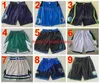 Sport Basketbalshorts Joggingbroek met trekkoord Hardloopkleding Hip Pop Gestikte broek Elastische taille Kort Charles Barkley Karl Malone Pistol Pete Maravich Jalen Groen