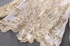 Bluzki damskie koszule perspektywa koronkowe kwiaty 3D haft z koralikami Bluzki Haczyk kwiatowe cekinowe koszule TESE TEES DŁUGO STEEVED GOUZE BLUSAS 230322