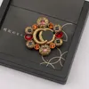 20Style Fashion Masner Brooch Letters عالية الجودة Pin Women Crystal Rhinestone Pins Wedding Metal Jewerlry 23ss New Style