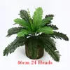 Decorative Flowers 46cm 24 Leaves Tropical Artificial Palm Tree Persian Leaf Bouquet Silk Fern Plants Foliage For Home Garden Office Decor