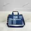 Neue hochwertige Designer M Denim Nähte Tote hohe Kapazität Crossbaby Umhängetaschen J Frauen Mode klassische Luxus Canvas Handtaschen 230323