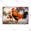 치킨 포스터 빈티지 금속 주석 표지판 플레이트 수탉 암탉 계란 레트로 플라크 바 펍 농장 홈 벽 장식 30x20cm w03