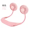 New LED Fans with aromatherapy Foldable Neckband Mini Neck Fan Gift Kids Summer USB Cooling wind Outdoor for Camping Tourism