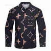 Men's Casual Shirts popular Men Fashion Social Formal Cardigan Slim Fit Designer Letter Printed Long Sleeved Shirt 3KPY