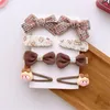 Accessoires de cheveux Baby-Girls Clips Migne Cartoon Printing All Gatching Bows Barrettes Sweet Hairpins