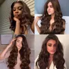 Hot selling curly hair lace wigs chemical fiber headgear front lace long curly hair 180% wig headgear230323